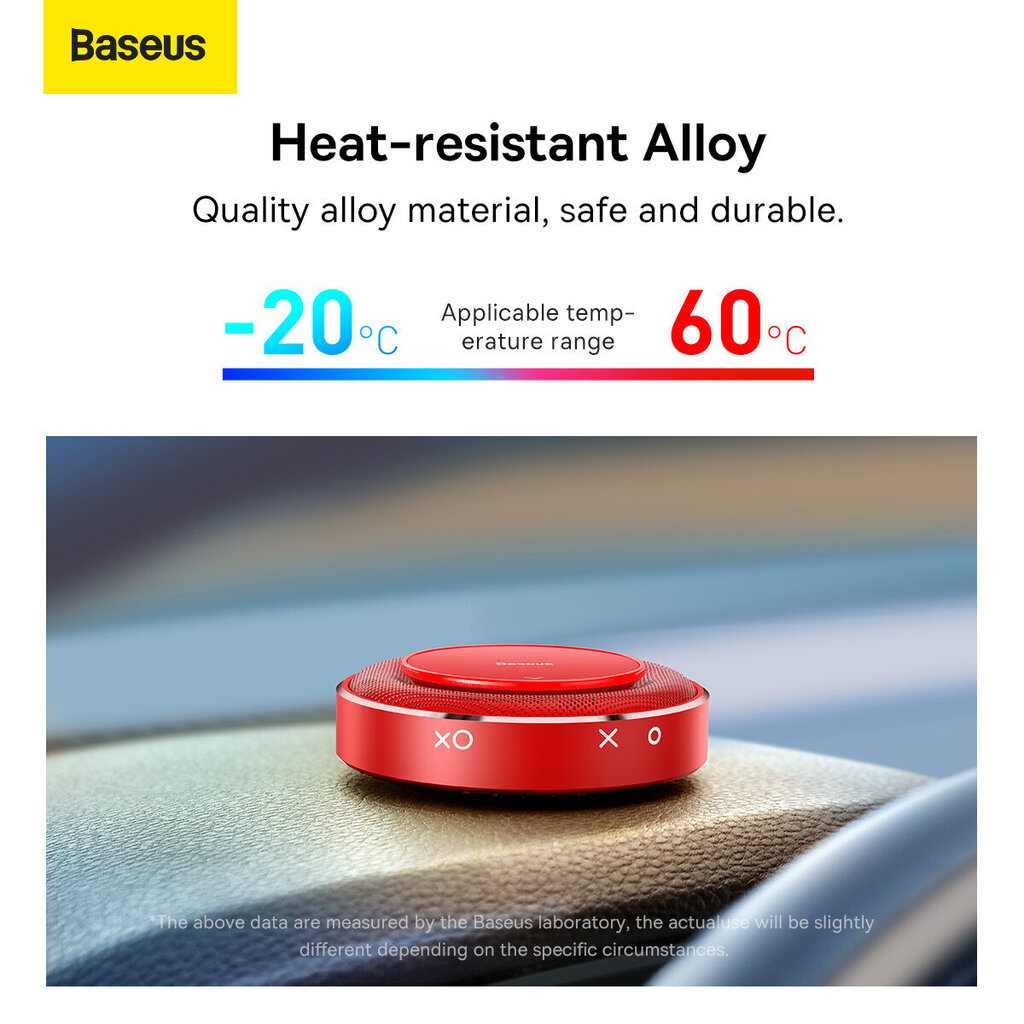 Baseus Car aroma diffuser stick-on base + 4 aroma pads (SUXUN-JS09) red цена и информация | Lisaseadmed | kaup24.ee