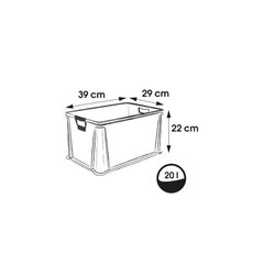 Eurobox hoiukast, 20L hind ja info | Hoiukastid ja -korvid | kaup24.ee