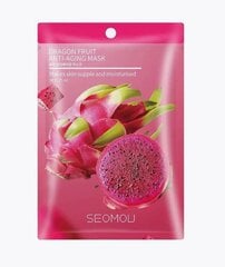 SEOMOU DRAGON FRUIT ANTI AGING FACE MASK цена и информация | Маски для лица, патчи для глаз | kaup24.ee