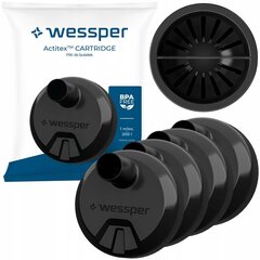 4x картридж Wessper Actitex для бутылки с фильтром Аквафор Сити - замена цена и информация | Фильтры для воды | kaup24.ee