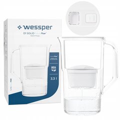 Wessper D1 SOLID FutureFlow фильтр-кувшин 3,3 л белый + 1x aquamax цена и информация | Фильтры для воды | kaup24.ee