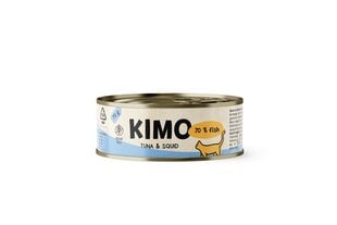 Kimo Tuna&Squid märgtoit kassidele, 70 g x 24 hind ja info | Konservid kassidele | kaup24.ee