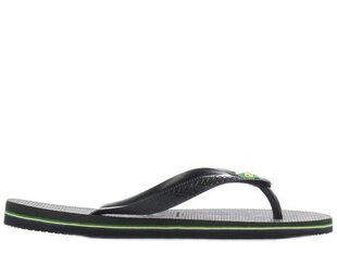 Brasil logo black havaianas for women's black 41108501069 41108501069 цена и информация | Шлепанцы, тапочки для женщин | kaup24.ee