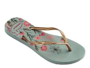 Slim organic clay havaianas naistele green 41328231809 41328231809 hind ja info | Naiste plätud ja sussid | kaup24.ee