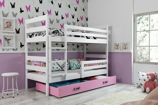 Детская двухъярусная кровать BMS140BR, 80x190 см, белый/розовый цена и информация | Детские кровати | kaup24.ee