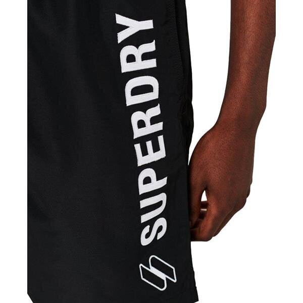 Code applque swim short superdry meestele black m3010187a02a M3010187A02A hind ja info | Meeste lühikesed püksid | kaup24.ee