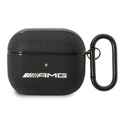 AMG Big Logo nahast ümbris AirPods 3, must hind ja info | Kõrvaklappide tarvikud | kaup24.ee