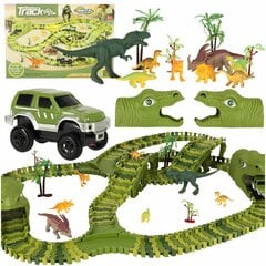 Võistlusraja dinosauruste autod, 240 osa цена и информация | Игрушки для мальчиков | kaup24.ee