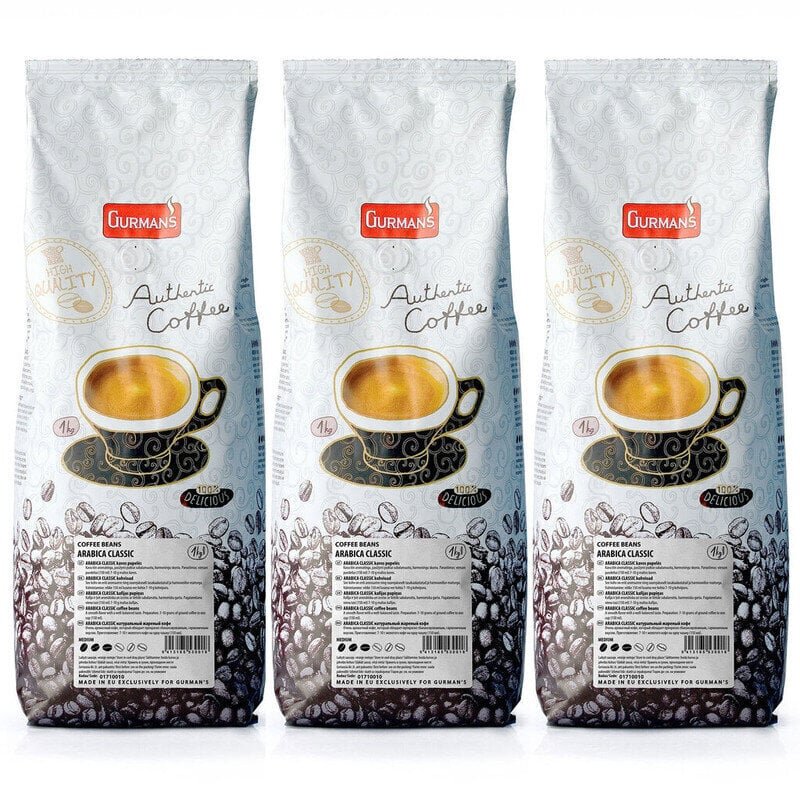 Gurman's Arabica Classic Kohviubade komplekt, 3 tk hind ja info | Kohv, kakao | kaup24.ee
