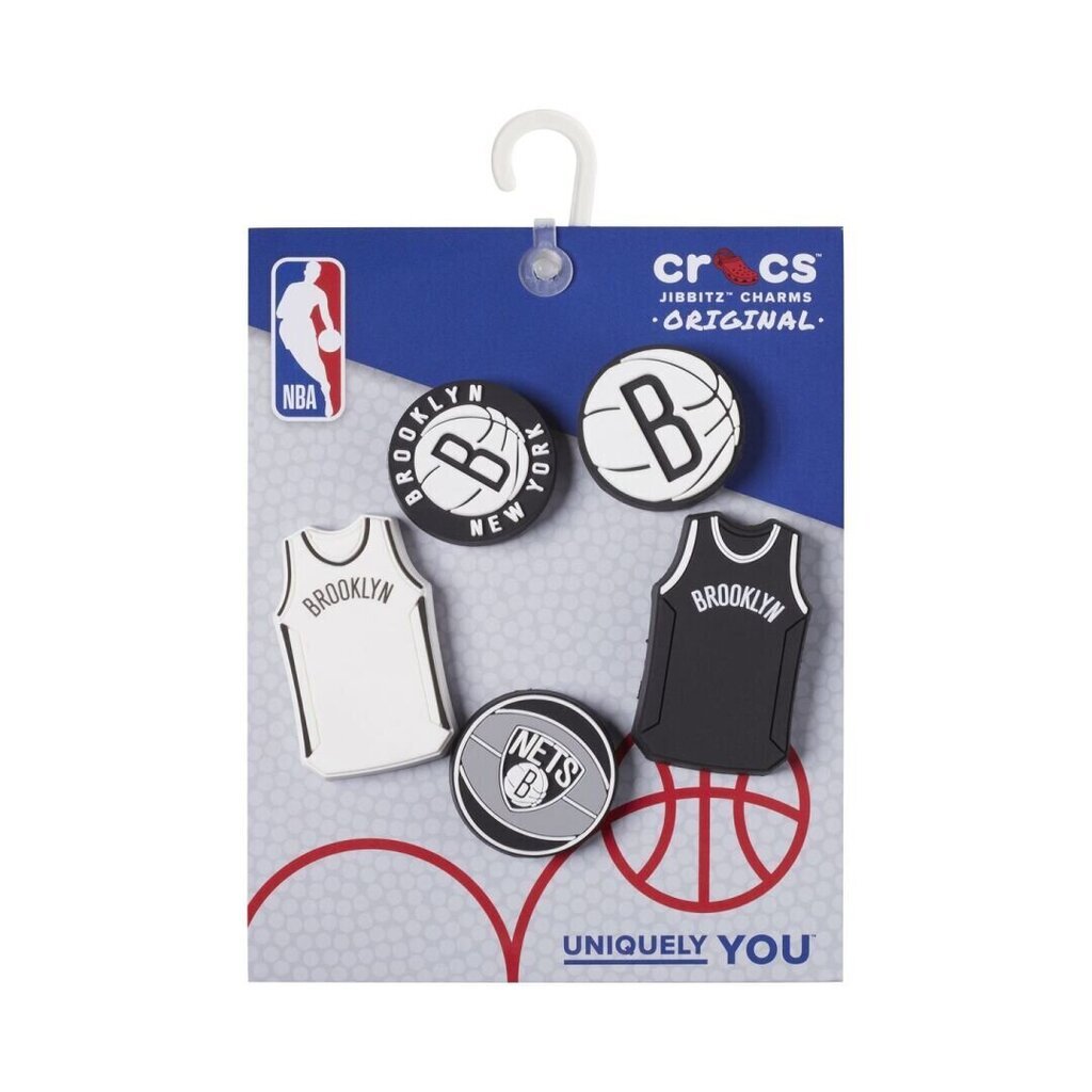 Crocs™ Crocs NBA BROOKLYN NETS 5 PACK G1048600-MU 246075 цена и информация | Naiste plätud ja sussid | kaup24.ee