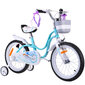 Jalgratas lastele Royal Baby 18" lisarattaga, sinimustvalge цена и информация | Kolmerattalised jalgrattad | kaup24.ee
