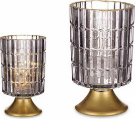 Gift Decor LED Lantern Grey Golden Glass 10,7 x 18 x 10,7 cm (6 Units) hind ja info | Küünlad, küünlajalad | kaup24.ee