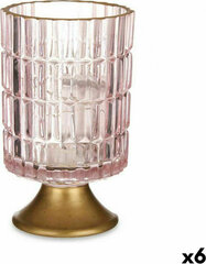 Gift Decor LED Lantern Pink Golden Glass 10,7 x 18 x 10,7 cm (6 Units) цена и информация | Подсвечники, свечи | kaup24.ee