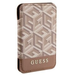 Guess Wallet Card Slot GUWMSHGCFSEW MagSafe GCube stripe brązowy|brown GUWMSHGCFSEW цена и информация | Женские сумки | kaup24.ee