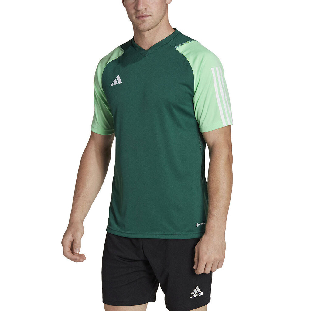 Koszulka męska adidas Tiro 23 Competition Jersey zielona HU1297 58577-283 hind ja info | Meeste T-särgid | kaup24.ee