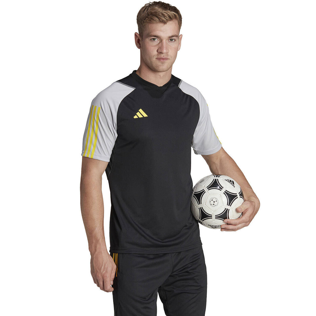 Koszulka męska adidas Tiro 23 Competition Jersey czarno-szara HU1295 58771-283 hind ja info | Meeste spordiriided | kaup24.ee