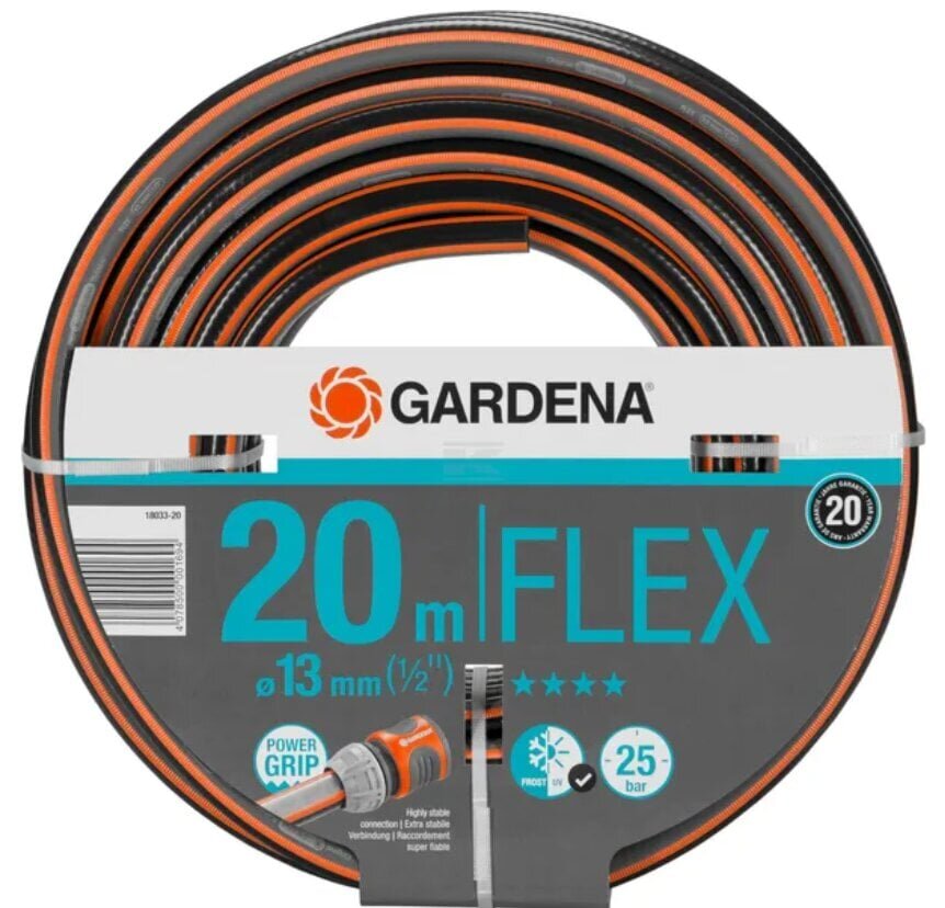 Voolik Gardena Comfort Flex 20 m, 13 mm, oranž цена и информация | Kastekannud, voolikud, niisutus | kaup24.ee