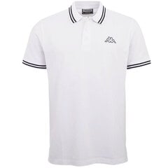 Koszulka męska polo Kappa biała 709361 11-0601 60428-283 цена и информация | Мужские футболки | kaup24.ee