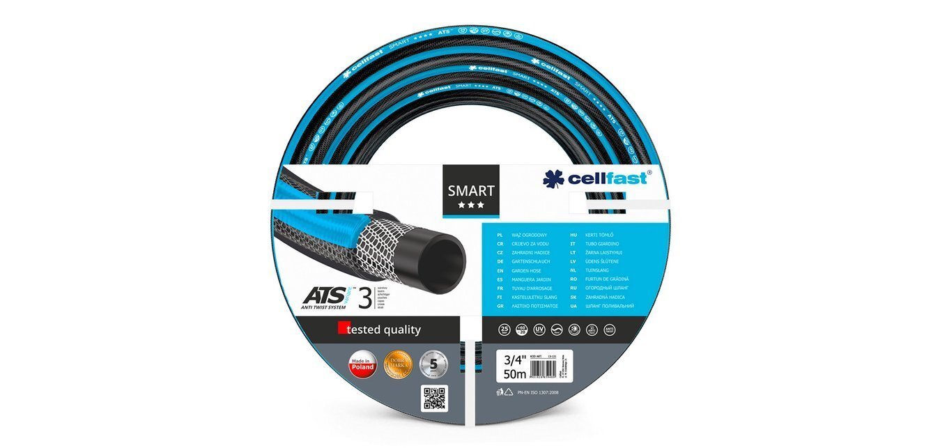 Cellfast Smart Ats voolik, 25 m, 19 mm (3/4") цена и информация | Kastekannud, voolikud, niisutus | kaup24.ee
