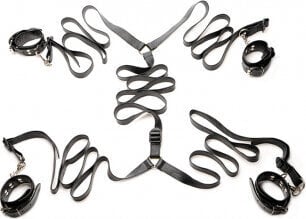 Nahast voodikinnituskomplekt Xr Brands hind ja info | BDSM ja fetish | kaup24.ee