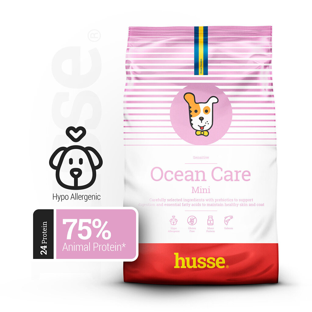 Husse Sensitive Ocean Care Mini gluteenivaba ühe loomse valgu allikaga, 7 kg hind ja info | Kuivtoit koertele | kaup24.ee