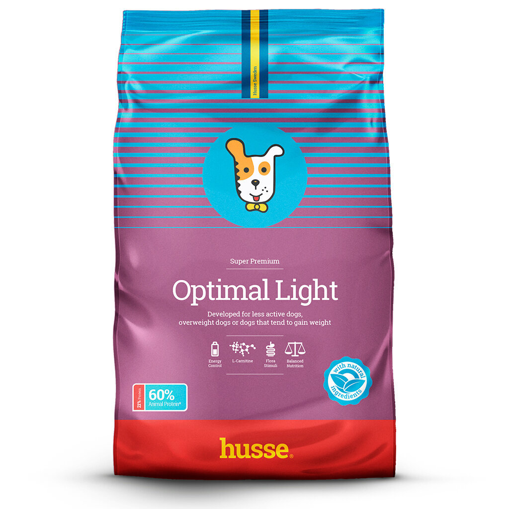 Husse Optimal Light mõõduka energiasisaldusega koerakuivtoit, 15 kg цена и информация | Kuivtoit koertele | kaup24.ee