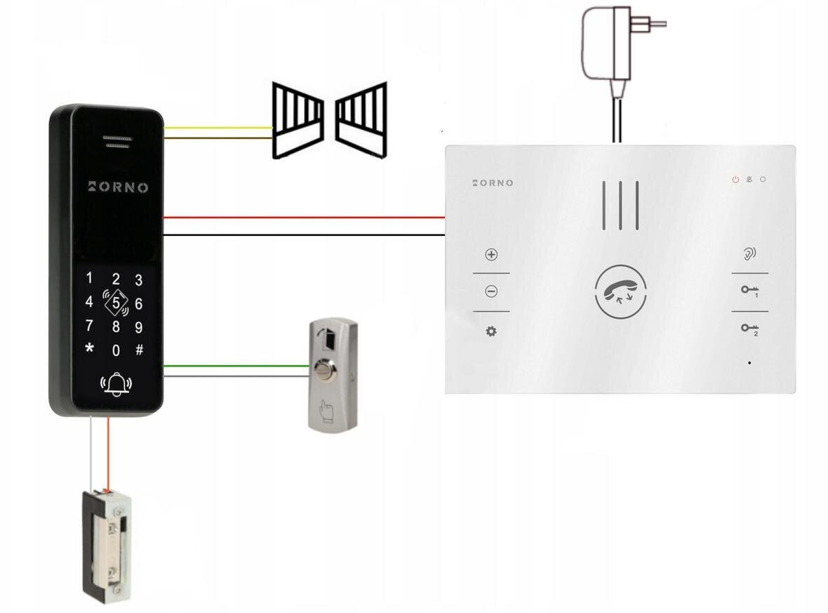 Intercom Orno OR-Dom-BA-933/W hind ja info | Fonolukud | kaup24.ee