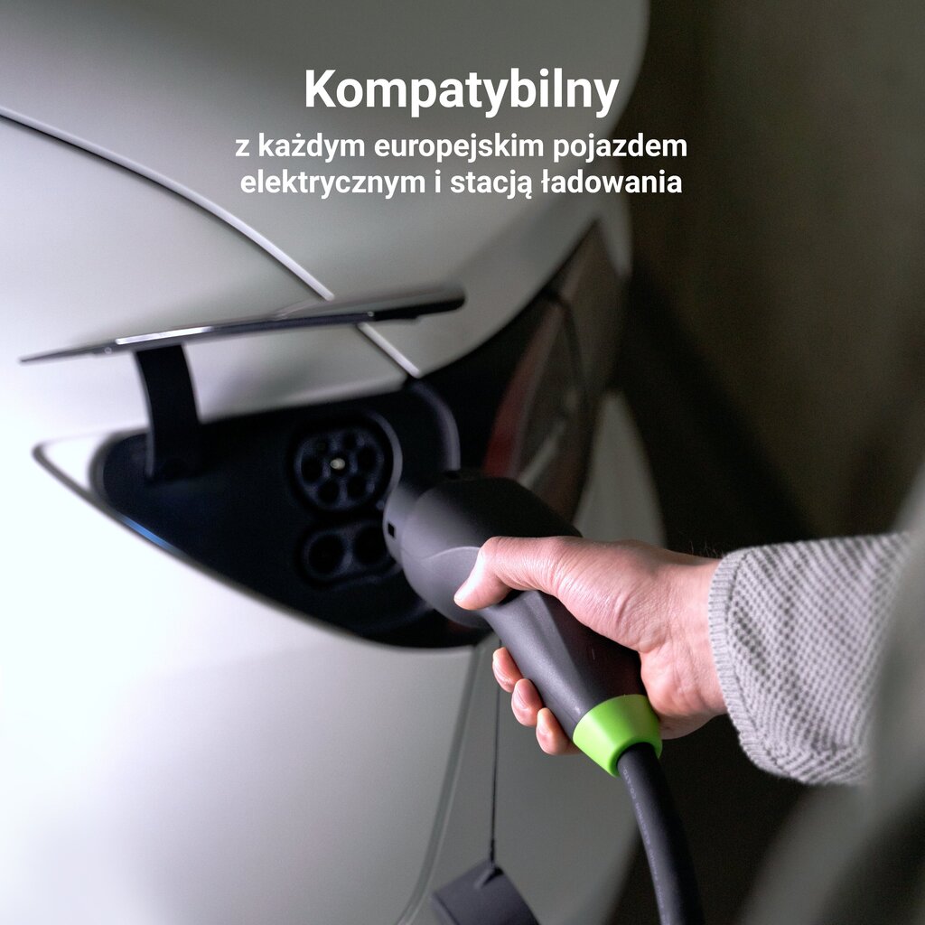 Green Cell Snap Type 2 EV Charging Cable 11 kW 7 m for Tesla Model 3 S X Y, VW ID.3, ID.4, Kia EV6, Hyundai IONIQ 5, Ford Mach-E hind ja info | Elektriautode laadimisjaamad | kaup24.ee