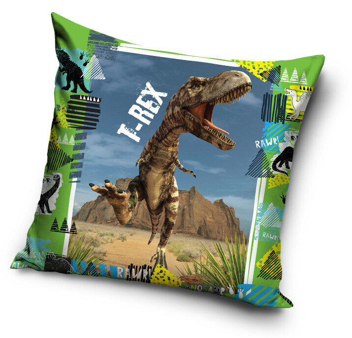 Padjakate Dinosaur 40x40 cm hind ja info | Dekoratiivpadjad ja padjakatted | kaup24.ee