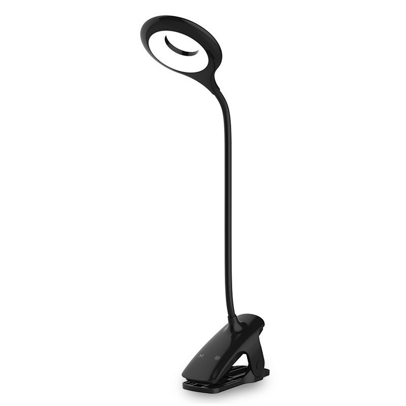 Juhtmeta LED-lugemislamp klambriga + must mikro USB kaabel цена и информация | Laualambid | kaup24.ee