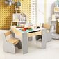 3-osaline lastemööbli komplekt Costway, hall hind ja info | Laste lauad ja toolid | kaup24.ee