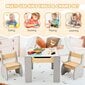 3-osaline lastemööbli komplekt Costway, hall hind ja info | Laste lauad ja toolid | kaup24.ee