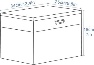 Набор коробок для хранения Febzoce, 3 шт. цена и информация | Ящики для вещей | kaup24.ee