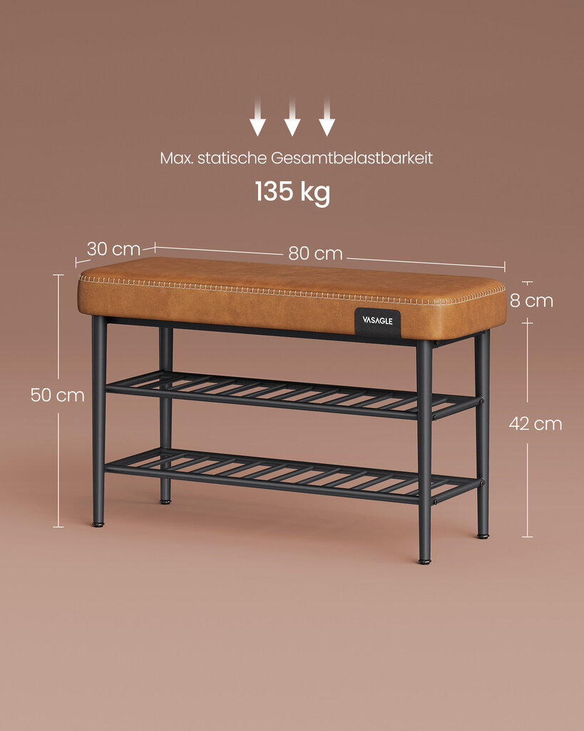 Esikutool Songmics, 50 x 80 x 30 cm, pruun hind ja info | Esiku kummutid | kaup24.ee