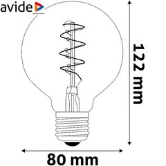 Avide LED pirn 4,5W E27 G80 Soft Filament hind ja info | Lambipirnid, lambid | kaup24.ee