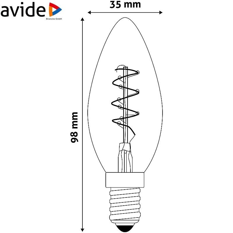 Avide LED pirn 3W E14 Soft Filament цена и информация | Lambipirnid, lambid | kaup24.ee