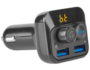 NEDIS FM Transmitter do auta/ Hands-free volání/ 1.0 "/ LED obrazovka/ Bluetooth 5.0/ 12-24 V DC/ 2.4 A/ 2x USB/ černý цена и информация | FM модуляторы, FM трансмиттер | kaup24.ee