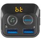 NEDIS FM Transmitter do auta/ Hands-free volání/ 1.0 "/ LED obrazovka/ Bluetooth 5.0/ 12-24 V DC/ 2.4 A/ 2x USB/ černý цена и информация | FM modulaatorid, FM trasmitterid | kaup24.ee