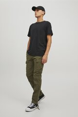 Riidest püksid Jack &amp; Jones 12216664OLIVENIGHT-32/32 hind ja info | Meeste püksid | kaup24.ee