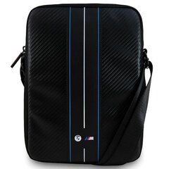 BMW Torebka BMTB8COMSCAKL 8" czarny|black Carbon Blue Stripes BMTB8COMSCAKL цена и информация | Женские сумки | kaup24.ee