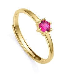 Viceroy Charming gold-plated ring with fuchsia zircon Clasica 9115A01 hind ja info | Sõrmused | kaup24.ee