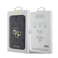 Guess PU Leather 4G Metal Logo Book Case for iPhone 15 Grey цена и информация | Чехлы для телефонов | kaup24.ee