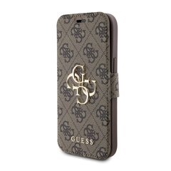 Guess PU Leather 4G Metal Logo Book Case for iPhone 15 Brown цена и информация | Чехлы для телефонов | kaup24.ee