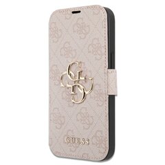 Guess PU Leather 4G Metal Logo Book Case for iPhone 15 Pro Max Pink цена и информация | Чехлы для телефонов | kaup24.ee