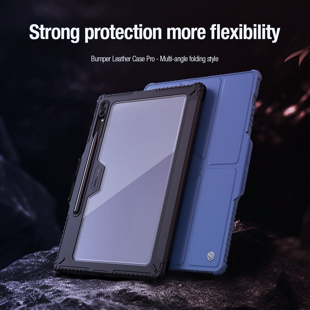 Nillkin Bumper PRO Protective Stand Case Multi-angle for Samsung Galaxy Tab S9 Ultra Black цена и информация | Tahvelarvuti kaaned ja kotid | kaup24.ee