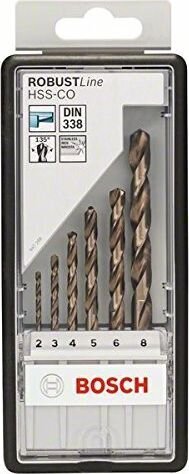 Bosch puurikomplekt RobustLine HSS-Co 6-osaline Drill Bit Set цена и информация | Akutrellid ja akukruvikeerajad | kaup24.ee