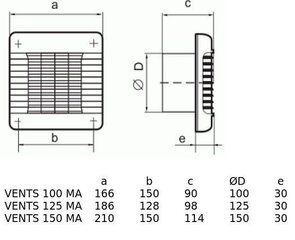 VENTS 100 MA vannitoaventilaator hind ja info | Ventilaatorid | kaup24.ee