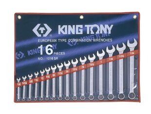 KING TONY TOLLISED KOMBINATSIOONIVUNTRIKOMPLEKTID 16 tk. 1/4&quot;-1-1/4&quot;, CASE hind ja info | Käsitööriistad | kaup24.ee