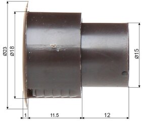 SILINDRILINE MAGNETÜHENDUS KN-CA36-B hind ja info | Valvesüsteemid, kontrollerid | kaup24.ee