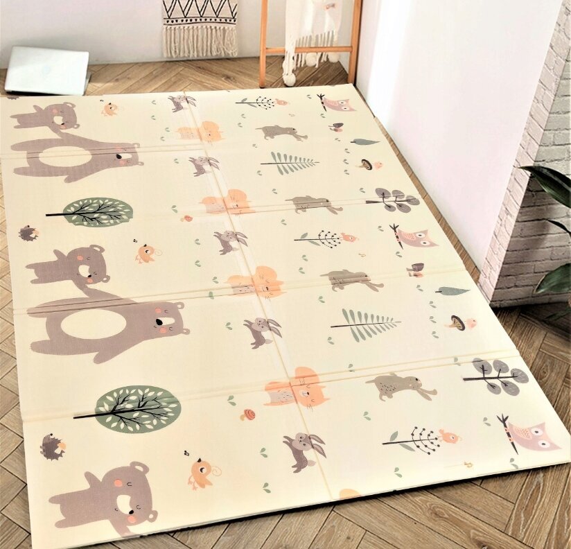 Hariv kahepoolne vaip lastele Mamabrum, 180x200 cm hind ja info | Tegelustekid | kaup24.ee